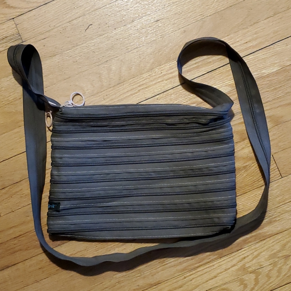 Army green zip-it bag